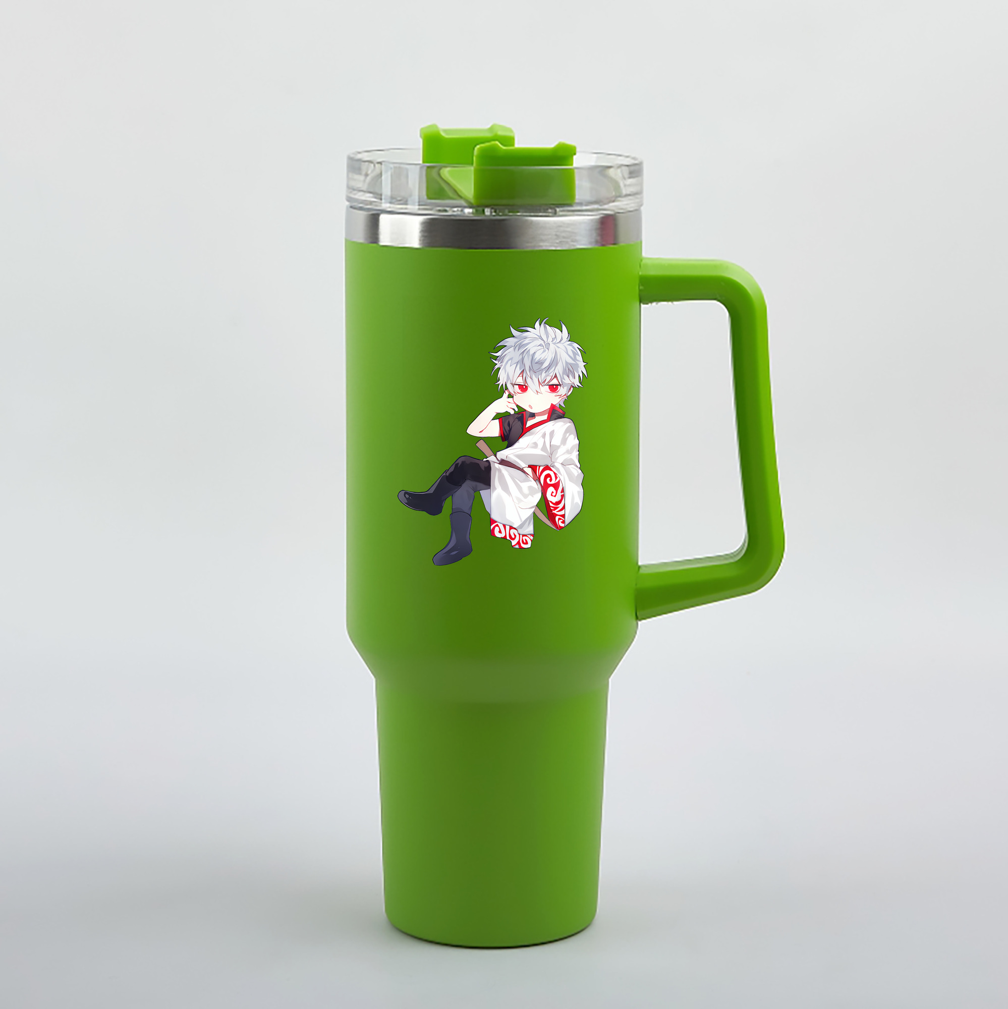 （画像用） ぎんたま 坂田銀時（さかたぎんとき） 神楽 志村新八（しむら しんぱち） GINTAMA Sakata Gintoki Kagura Shimura Shinpachi 1200mL車用タンブラー（カラープリント）